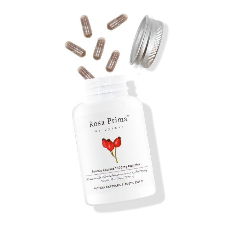 Unichi Rosa Prima Rosehip Extract supplement facts